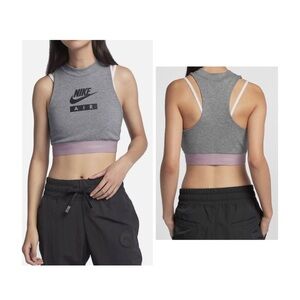 Nike Air Heather Gray Crop Top